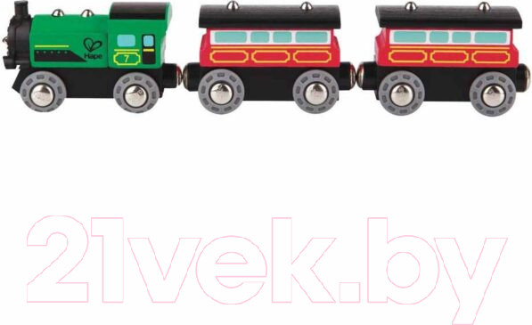 Изображение товара Поезд игрушечный Hape Дизельный грузовой поезд / E3718-HP