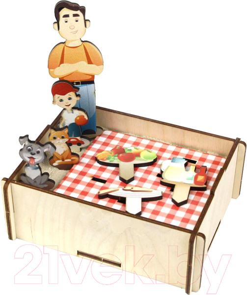 Изображение товара Развивающая игра WoodLand Toys Семья. Набор для песка / 143201