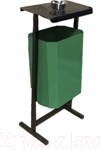 Изображение товара Урна уличная Титан Мета ТМБ-35 с пепельницей (зеленый)