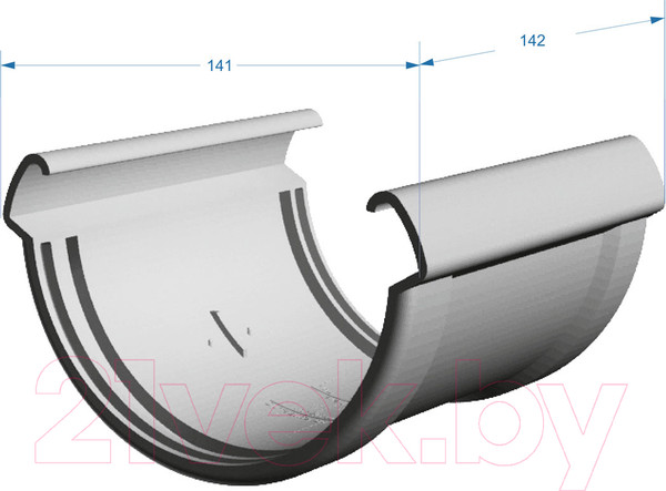Изображение товара Соединитель желобов Docke Lux PVLS-1245 (карбон)
