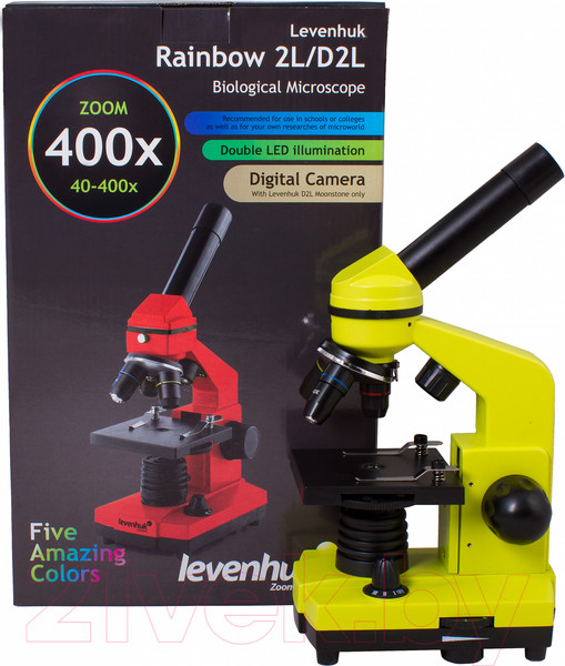 Изображение товара Микроскоп оптический Levenhuk Rainbow 2L / 69039 (Orange)