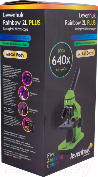 Изображение товара Микроскоп оптический Levenhuk Rainbow 2L Plus / 69045 (Orange)