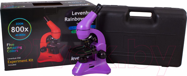 Изображение товара Микроскоп оптический Levenhuk Rainbow 50L / 69047 (Amethyst)