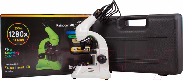 Изображение товара Микроскоп оптический Levenhuk Rainbow D50L Plus Moonstone / 69056