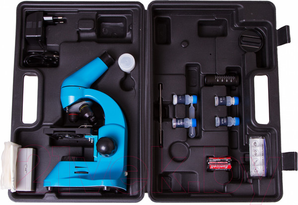 Изображение товара Микроскоп оптический Levenhuk Rainbow 50L Plus / 69053 (Azure)