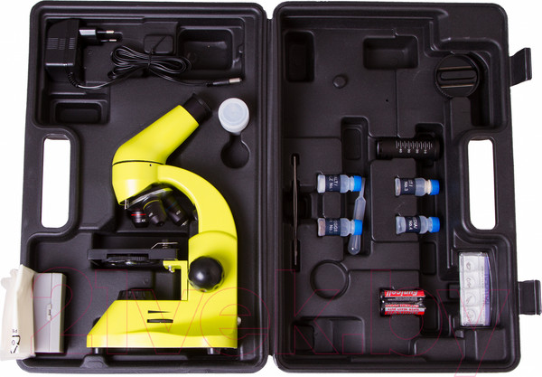 Изображение товара Микроскоп оптический Levenhuk Rainbow 50L Plus / 69054 (Lime)