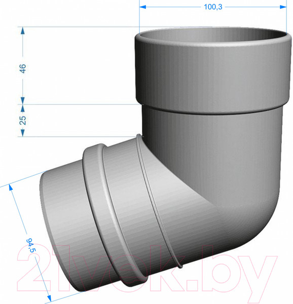 Изображение товара Колено трубы водосточной Docke Lux 72 градуса (шоколад)