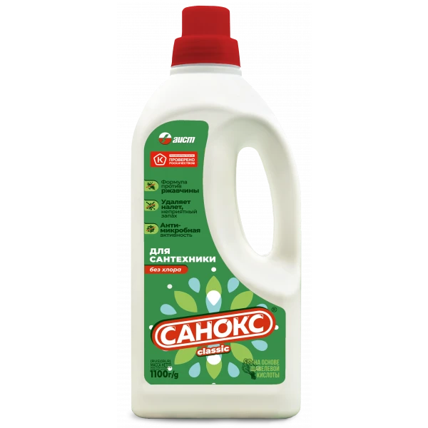 Изображение товара Чистящее средство для ванной комнаты Санокс Жидкое (1100г)