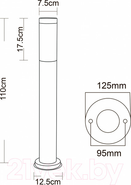 Изображение товара Фонарь уличный Arte Lamp Salire A3157PA-1SS