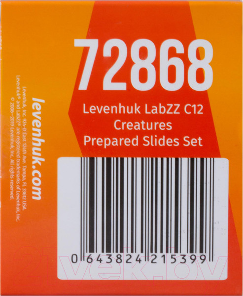 Изображение товара Набор микропрепаратов Levenhuk LabZZ C12 / 72868 (существа)