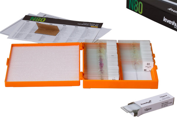 Изображение товара Набор микропрепаратов Levenhuk N80 NG Увидеть все! / 29280