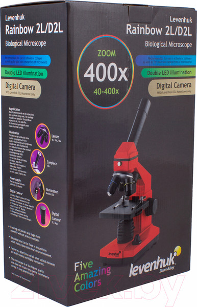 Изображение товара Микроскоп оптический Levenhuk Rainbow D2L Moonstone / 69040