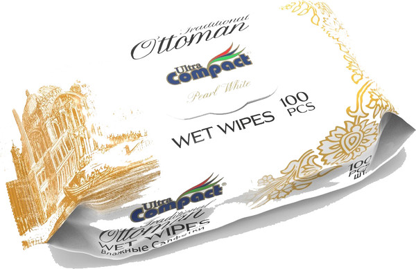 Изображение товара Влажные салфетки Ultra Compact Traditional Ottoman с клапаном (100шт)