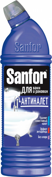 Изображение товара Чистящее средство для ванной комнаты Sanfor Expert блеск 7 дней. Лимонная свежесть (750мл)