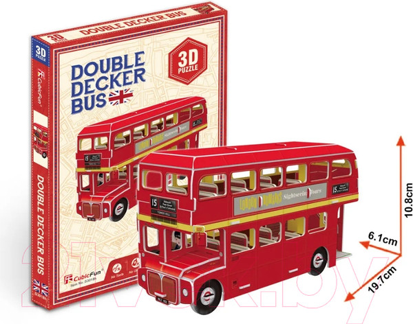 Изображение товара Конструктор CubicFun Лондонский двухэтажный автобус / S3018h