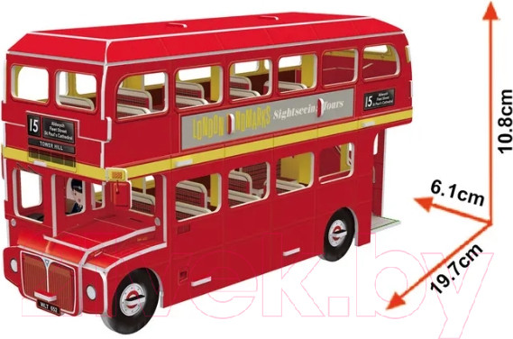 Изображение товара Конструктор CubicFun Лондонский двухэтажный автобус / S3018h