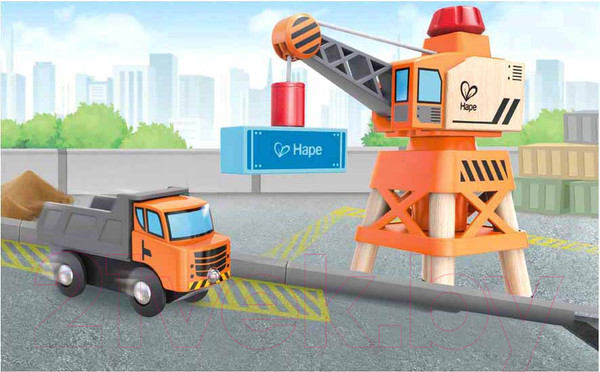 Изображение товара Кран игрушечный Hape Большой стреловой кран / E3715-HP