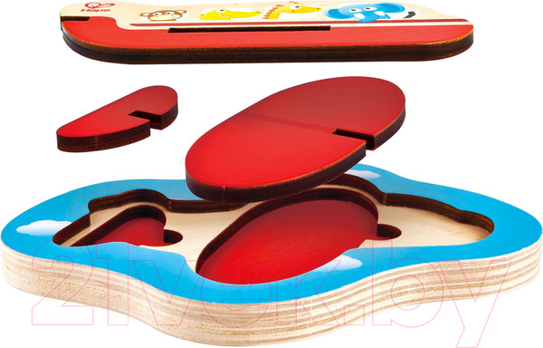 Изображение товара Развивающая игрушка Hape Вкладыши. 3D Самолет / E1611-HP