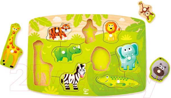 Изображение товара Развивающая игрушка Hape Вкладыши. Джунгли / E1405-HP