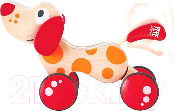 Изображение товара Игрушка-каталка Hape Собачка Пепе / E0347-HP