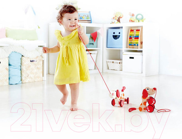 Изображение товара Игрушка-каталка Hape Собачка Пепе / E0347-HP