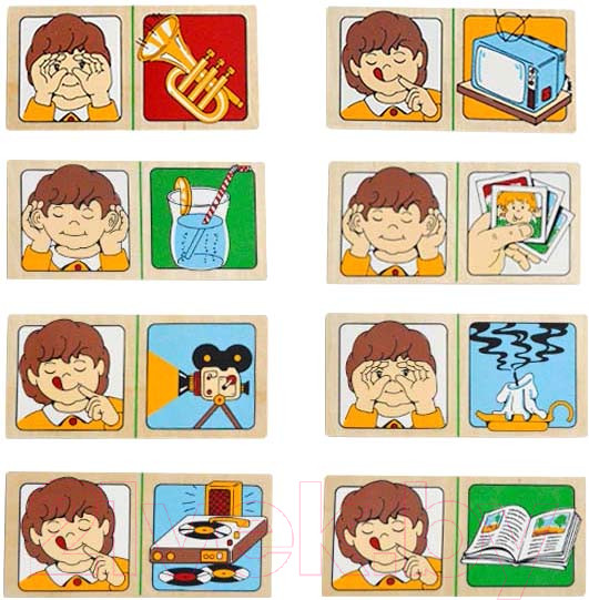 Изображение товара Развивающая игра ЛЭМ Домино. Органы чувств / 1505