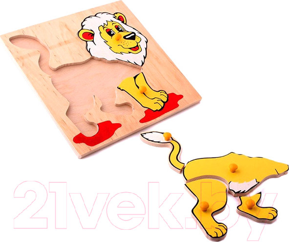 Изображение товара Развивающая игрушка ЛЭМ Рамка-вкладыш. Лев / 1009