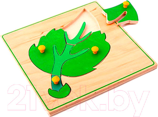 Изображение товара Развивающая игрушка ЛЭМ Рамка-вкладыш. Лист и его части / 1448