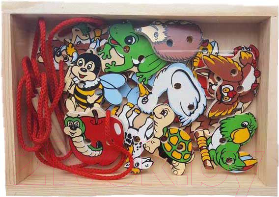 Изображение товара Развивающая игрушка ЛЭМ Шнуровка. Животные / 1033-2