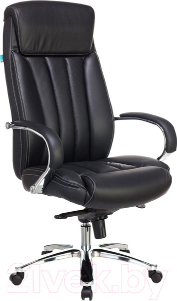 Изображение товара Кресло офисное Бюрократ T-9922SL/BLACK (кожа черный/хром)