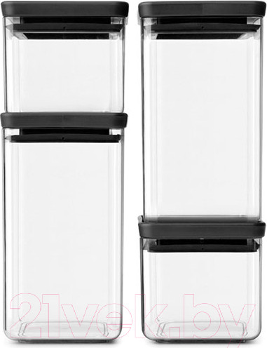 Изображение товара Набор контейнеров Brabantia Tasty+ / 122422 (4шт, серый)