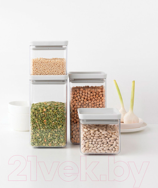 Изображение товара Набор контейнеров Brabantia Tasty+ / 122569 (4шт, светло-серый)