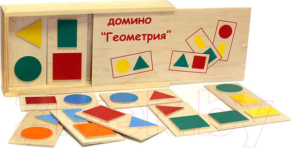 Изображение товара Развивающая игра ЛЭМ Домино. Геометрия / 5009