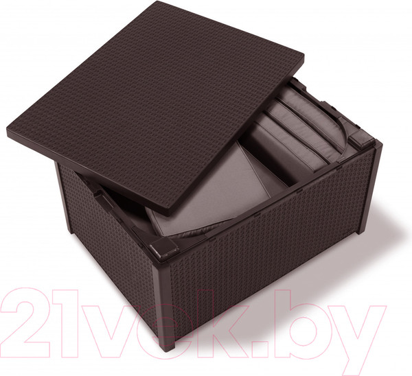Изображение товара Сундук уличный Keter Arica Rattan Storage Table / 221043 (коричневый)