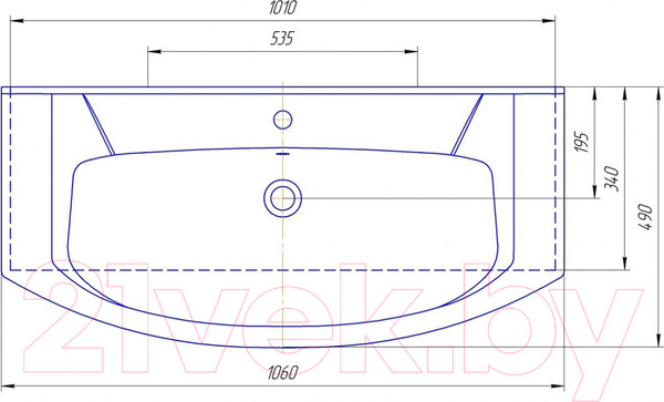 Изображение товара Умывальник Kirovit Элеганс 105