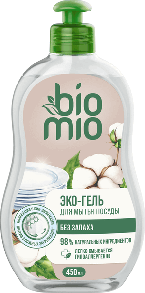 Изображение товара Средство для мытья посуды BioMio Без запаха (450мл)