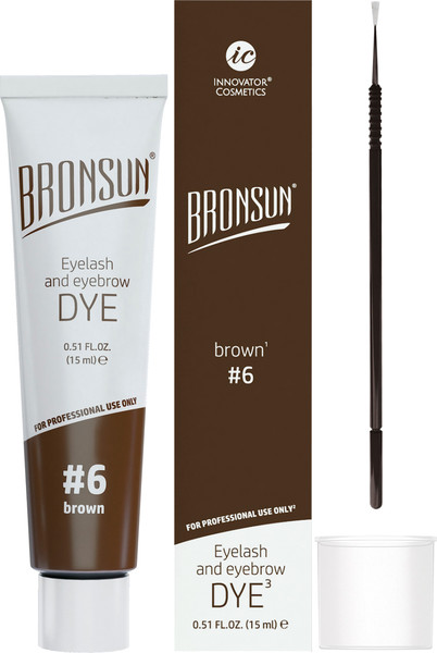 Изображение товара Краска для бровей Bronsun Для бровей и ресниц №6 коричневый (15мл)