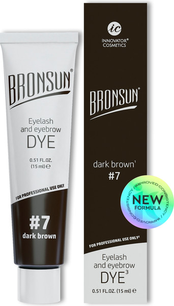Изображение товара Краска для бровей Bronsun Для бровей и ресниц №7 темно-коричневый (15мл)