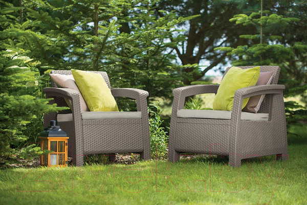 Изображение товара Комплект садовой мебели Keter Corfu Rest Set / 241723 (капучино)