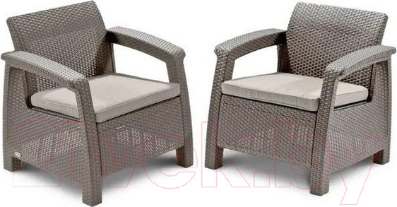 Изображение товара Комплект садовой мебели Keter Corfu Rest Set / 241723 (капучино)