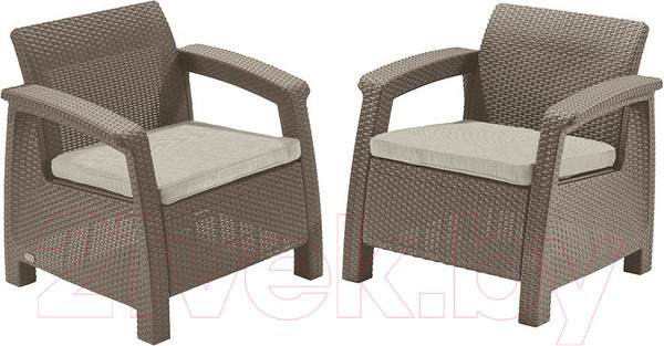 Изображение товара Комплект садовой мебели Keter Corfu Rest Set / 241723 (капучино)