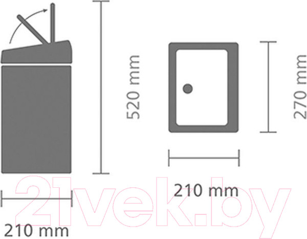 Изображение товара Мусорное ведро Brabantia Touch Bin / 477201 (10л)