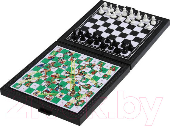 Изображение товара Набор настольных игр Играем вместе Шахматы магнитные / 1704K634-R (3в1)