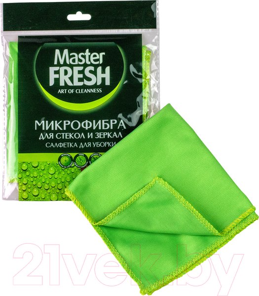 Изображение товара Салфетка хозяйственная Master Fresh Микрофибра для стекол и зеркал