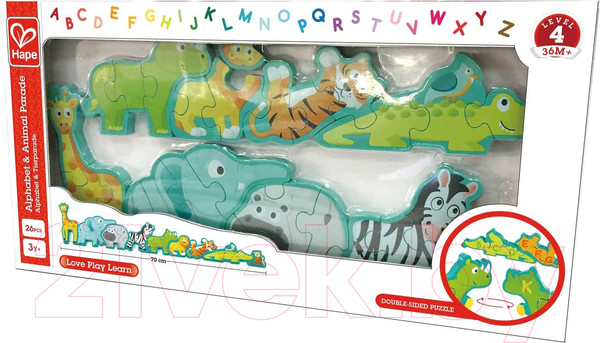 Изображение товара Пазл Hape Алфавит. Парад животных / E1627-HP