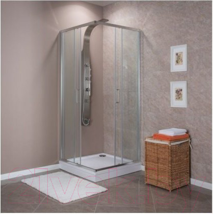 Изображение товара Душевой уголок Aquanet Alfa Cube 100x100 / NAA1142 (прозрачное стекло)