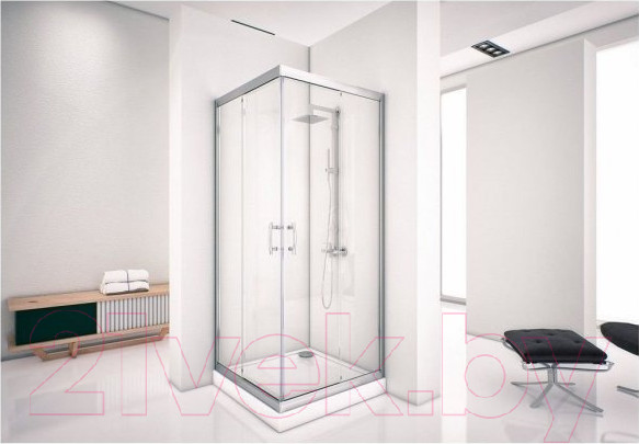 Изображение товара Душевой уголок Aquanet Alfa Cube 100x100 / NAA1142 (прозрачное стекло)