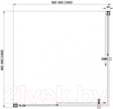 Изображение товара Душевой уголок Aquanet Delta Cube 100x100 / NPE1142