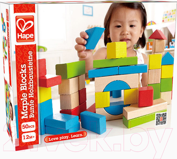 Изображение товара Конструктор Hape Деревянный цветной / E0409-HP (50эл)