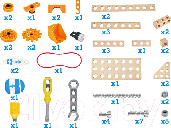 Изображение товара Конструктор Hape Делюкс комплект / E3032-HP (57эл)